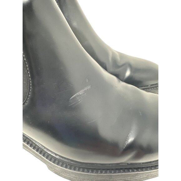 Zara Chelsea Lug Sole Chunky Heel Platform Ankle Boot Black Size 37 - Picture 3 of 11